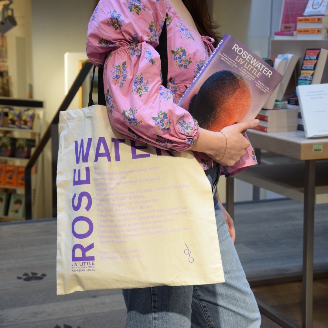 Foyles's tweet image. Happy publication day to Liv Little whose utterly compelling and authentic debut novel #Rosewater @dialoguebooks is out today! 

Pop into Charing Cross Road to pick up a signed copy &amp;amp; free tote (while stock lasts!) – and add a heart to our Wall of Love while you're at it 💜