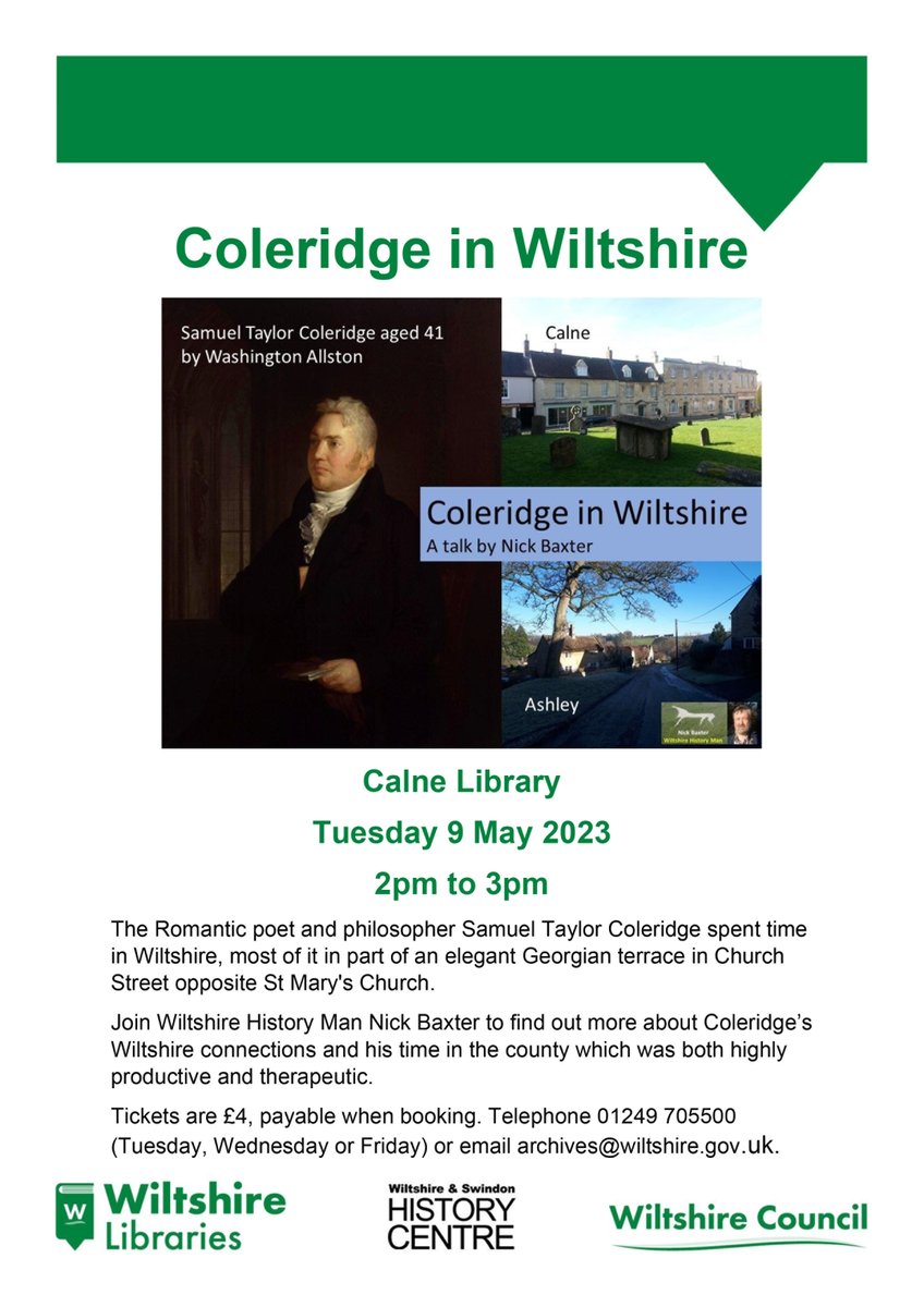 Heritage@WSHC (@heritagewshc) on Twitter photo Let's get booking - #LocalHistoryMonth is nearly upon us and <a href="/WiltsLibraries/">Wiltshire Libraries</a> & <a href="/LibLocalStudies/">Julie Davis</a> have been busy organising a packed programme of talks, walks & open days. Why not start with a poet's life at Calne Library on 9th May.
#localhistory #heritage #Calne #libraries Let's get booking - #LocalHistoryMonth is nearly upon us and <a href="/WiltsLibraries/">Wiltshire Libraries</a> & <a href="/LibLocalStudies/">Julie Davis</a> have been busy organising a packed programme of talks, walks & open days. Why not start with a poet's life at Calne Library on 9th May.
#localhistory #heritage #Calne #libraries