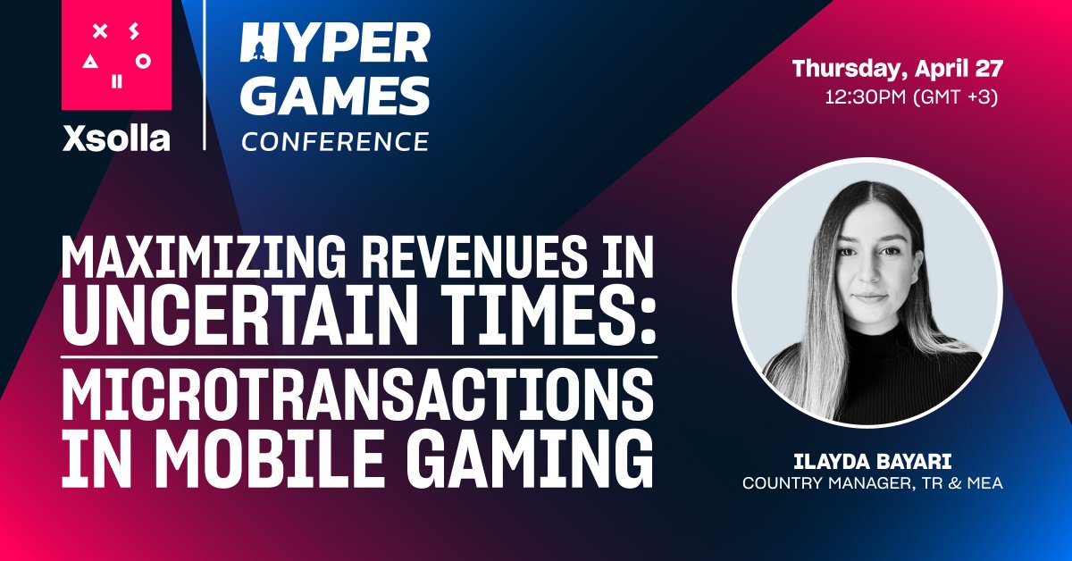 Xsolla's tweet photo. How can #mobilegame developers continue to generate more revenue? 

Ilayda Bayari shares valuable insight on how to accelerate your mobile game growth. 

https://t.co/QXFdFfeYvi #gamedevelopment #HyperGamesConference https://t.co/qMDG2tCz7z