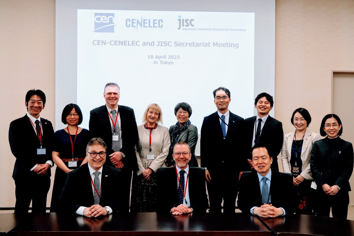 🇯🇵 CEN-CENELEC-JISC 2023 Annual Secretariat Meeting took place with open &amp; active bilateral exchanges, complemented by fruitful interactions with experts. European standardizers and regulators work hand in hand in each meeting. Great team work! 🤝