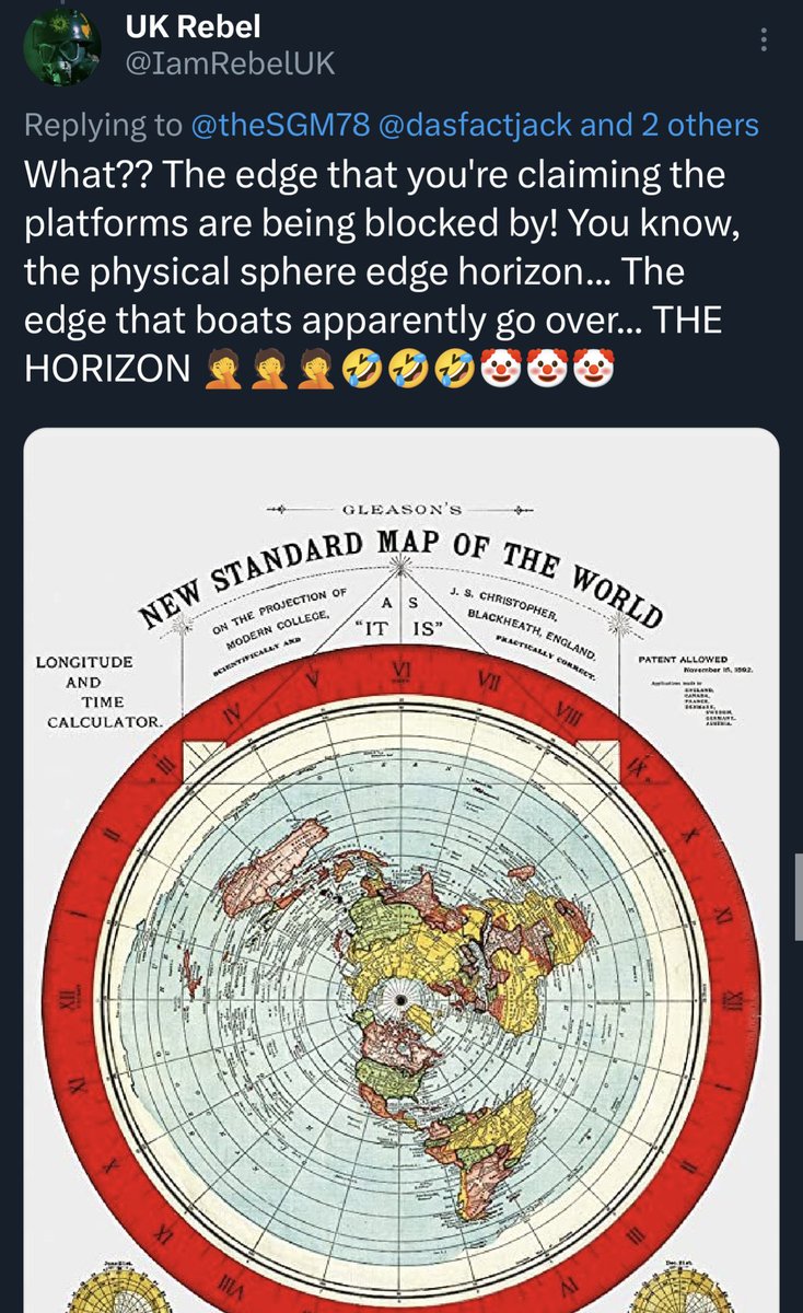 @IamRebelUK @dasfactjack @AlBowers1 @OlooneyJohn Gleason's globe projection map as flat earth proof! What a clown