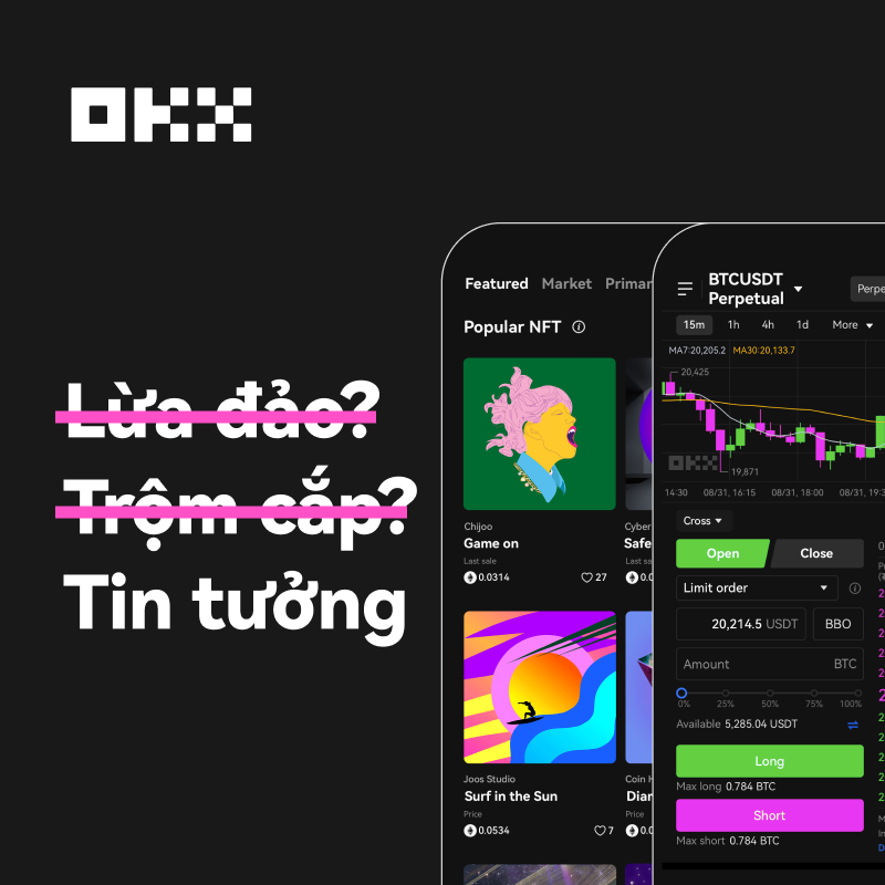 okx's tweet photo. OKX công bố dữ liệu kiểm toán Bằng chứng dự trữ tài sản mỗi tháng, tỉ lệ bảo chứng 1:1 cho toàn bộ tài sản khách hàng; 100% tài sản sạch cho $BTC, $ETH và $USDT.
​
Hãy theo dõi ngay OKX - sàn giao dịch crypto hàng đầu, nơi bạn có thể đặt trọn niềm tin. https://t.co/1xkBsCm9tt