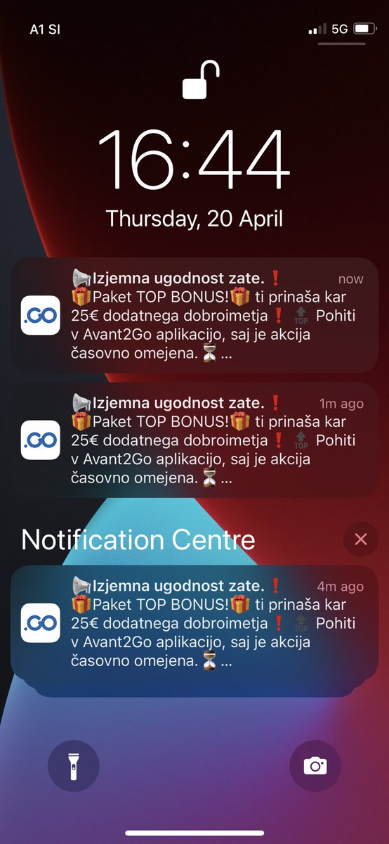 JanZuzek's tweet photo. @Avant2Go_com lepo da imate akcijo, ampak eno obvestilo, namesto 6ih, bi bilo čisto dovolj :) #glitch #stopitplease https://t.co/PuysYCWP8g