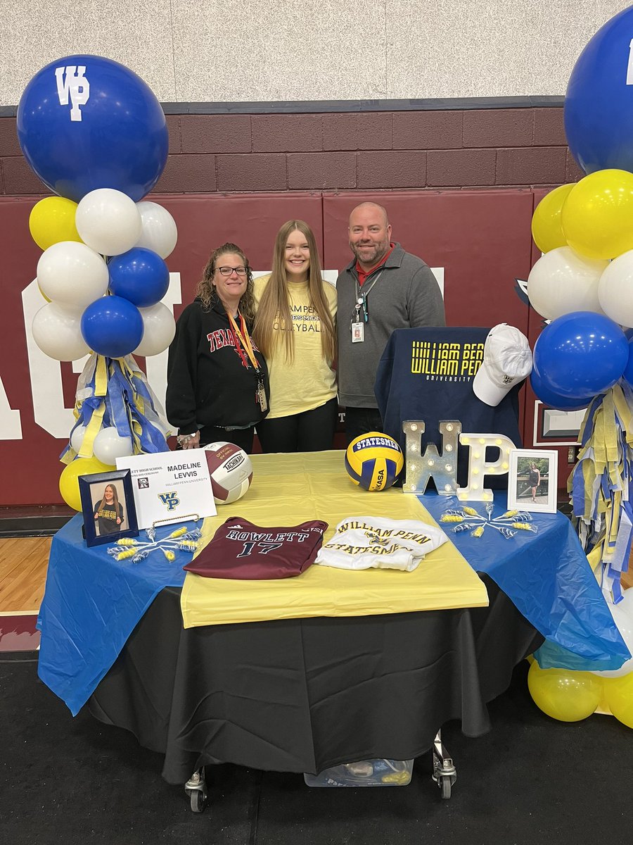 RowlettFFA's tweet photo. Congratulations Maddi on signing your letter of intent for William Penn as a volleyball player. We are so proud of you and all your hard work!! https://t.co/gALUty1vRB