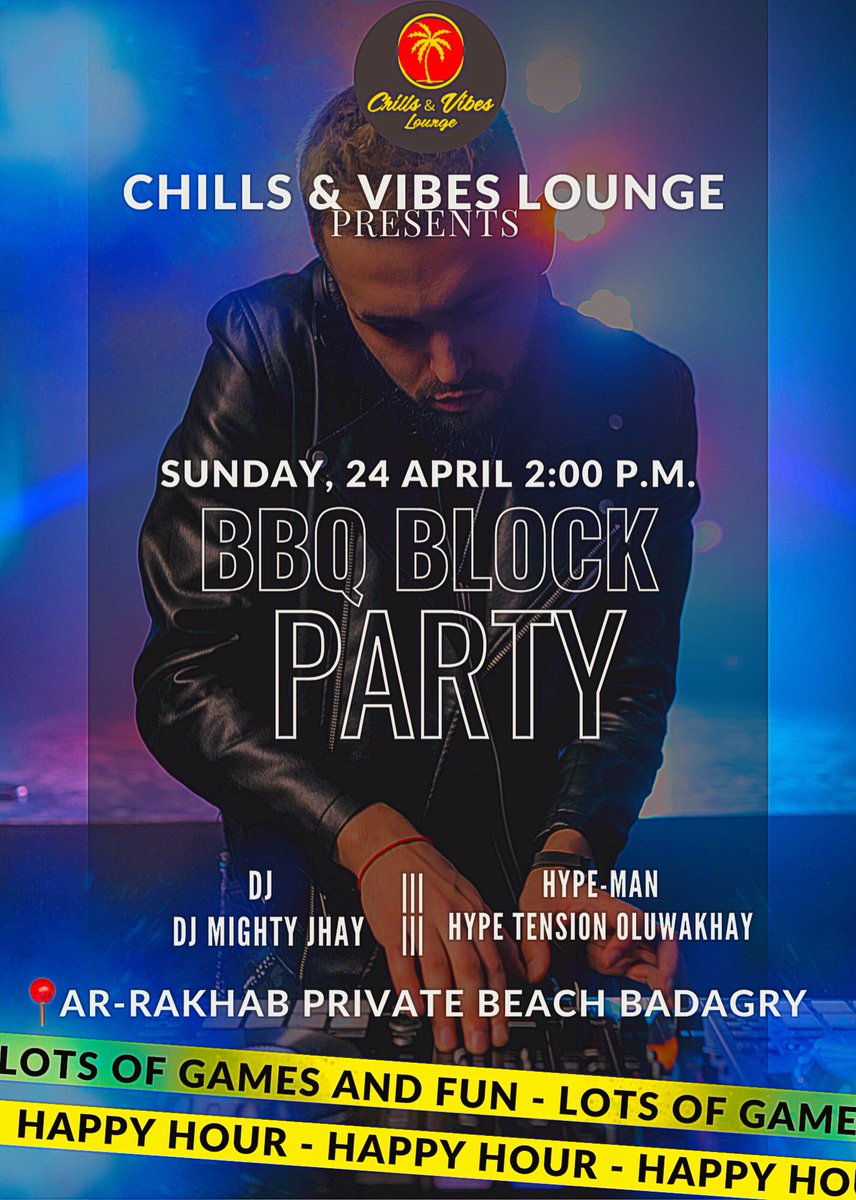 c_v_lounge's tweet photo. Come party with us!!

Our eid fitr celebrations/ barbecue block party is happening this weekend!!

Date: Sunday 24th April
Time: 2pm!
📍 Ar-rakhab Private Beach Badagry

Come let’s make memories together!
Maximum security guaranteed.

#badagrytotheworld #badagrylounge #badagry https://t.co/Si3AFBx7hP