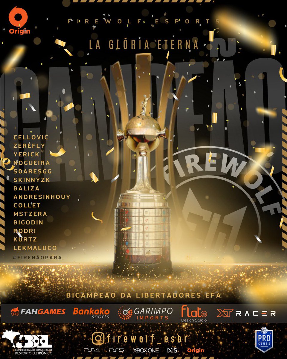 firewolf_esbr's tweet photo. Bicampeão da Libertadores @Efa_Brasilpro 
Rexxxxxpeita! 🏆🤩🚀 https://t.co/tgEarkqSzX
