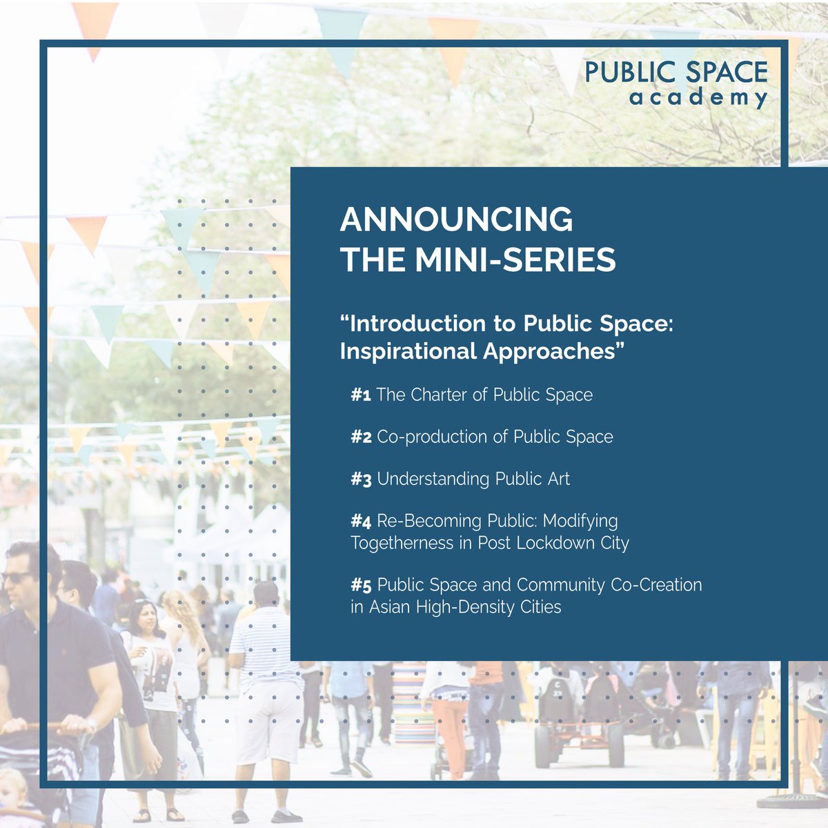CitySpaceArchi's tweet photo. The first lectures of Public Space Academy will take the form of a mini-series! 
Read more details in our second newsletter: https://t.co/4JMeO4rvbD https://t.co/96ik9vjVAG