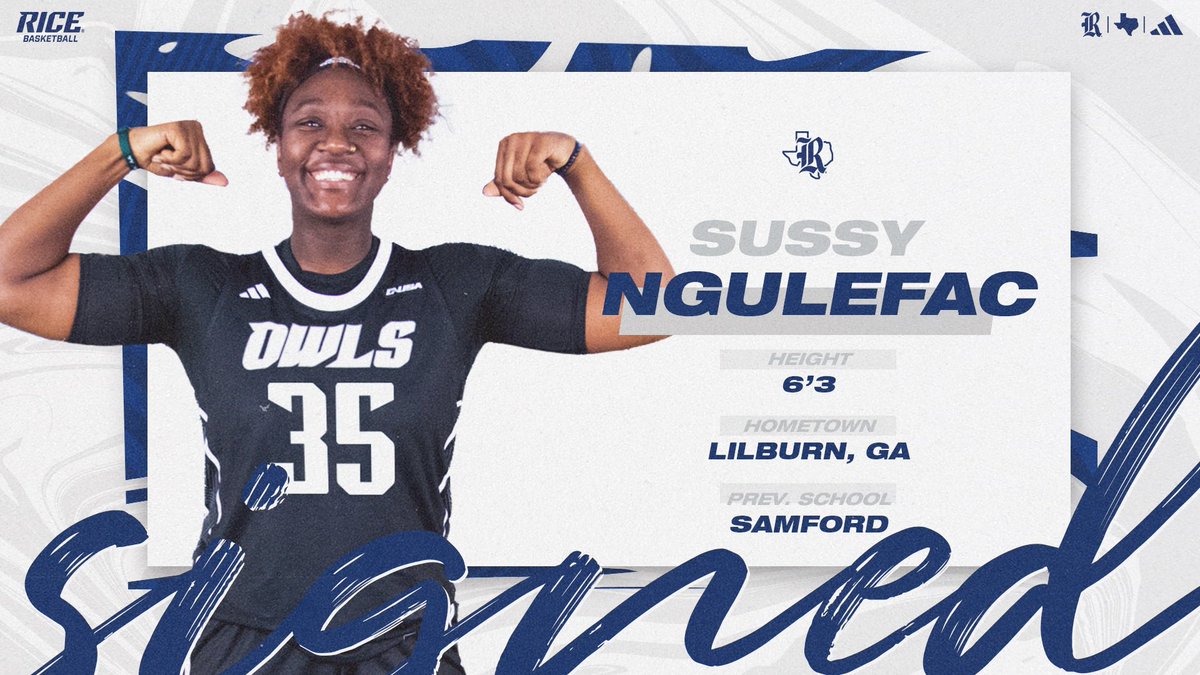 RiceWBB's tweet photo. 𝓼𝓲𝓰𝓷𝓮𝓭 ✍️

Welcome to South Main @sngulefac 

📰 » https://t.co/EzWLQlu0DX

#GoOwls👐 x #AtOwlCost https://t.co/pXxTvd5WbE