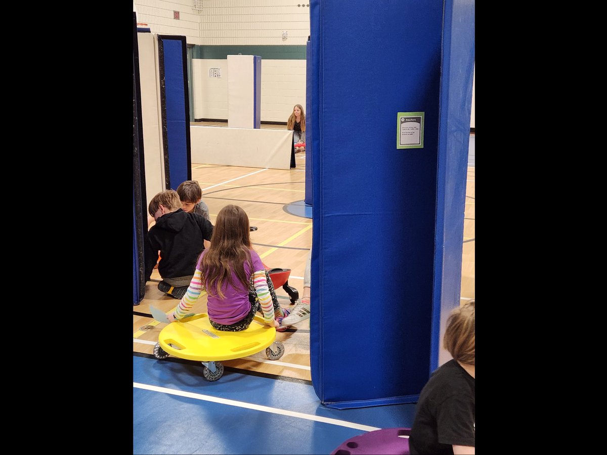 am_RETSD's tweet photo. A wet, snowy day calls for a fun, fraction scoot game to start our day.  Movement math is the best math! https://t.co/9N2ruGO7LL