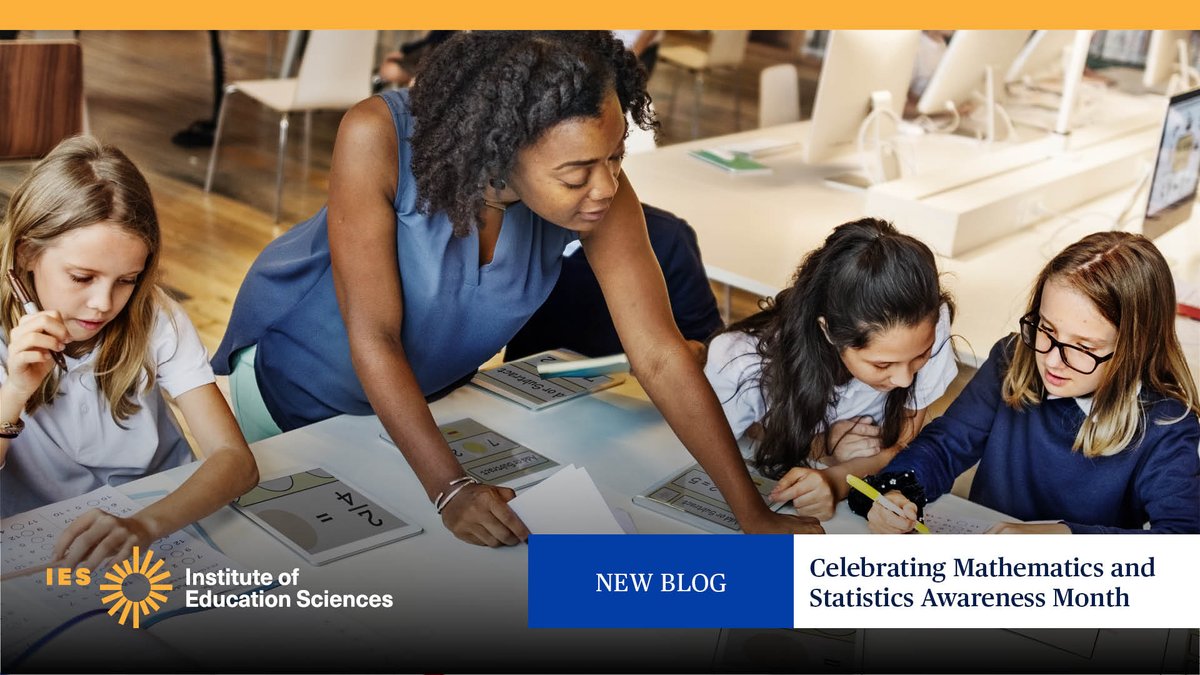 IESResearch's tweet photo. In honor of Mathematics and Statistics Awareness Month, our new blog highlights #IESFunded research that aims to improve math achievement and access to educational opportunities for all learners: https://t.co/oVM7HYes2D https://t.co/pohIuULTV1