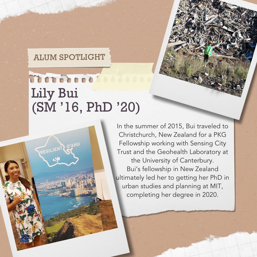 💡ALUM SPOTLIGHT💡 We love to celebrate the work of our alums! Read more about Lily's PKG Fellowship and how she has continued to focus on service in her career in disaster risk reduction: pkgcenter.mit.edu/2023/04/12/pkg…