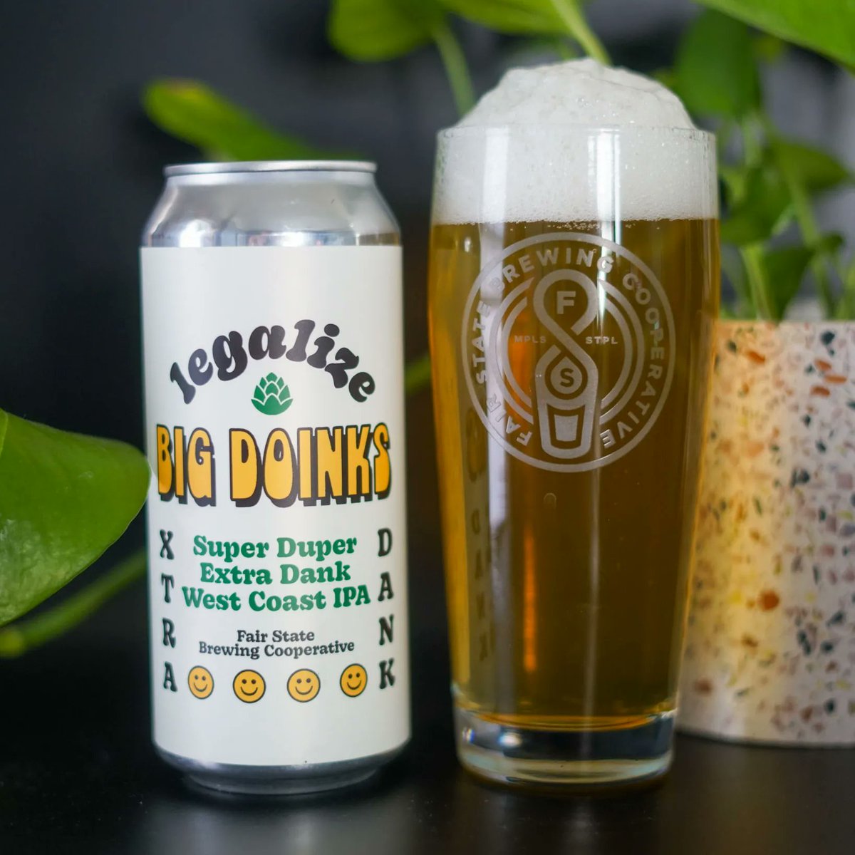 FairStateBeer's tweet image. The dankest Doinks yet and our excitement level couldn’t be any… higher. Legalize Big Doinks bursts with flavors of citrus rind, berries, pinecones, and uh, other things. Available at the taproom today along with merch and munchies! → buff.ly/3KFG4ip