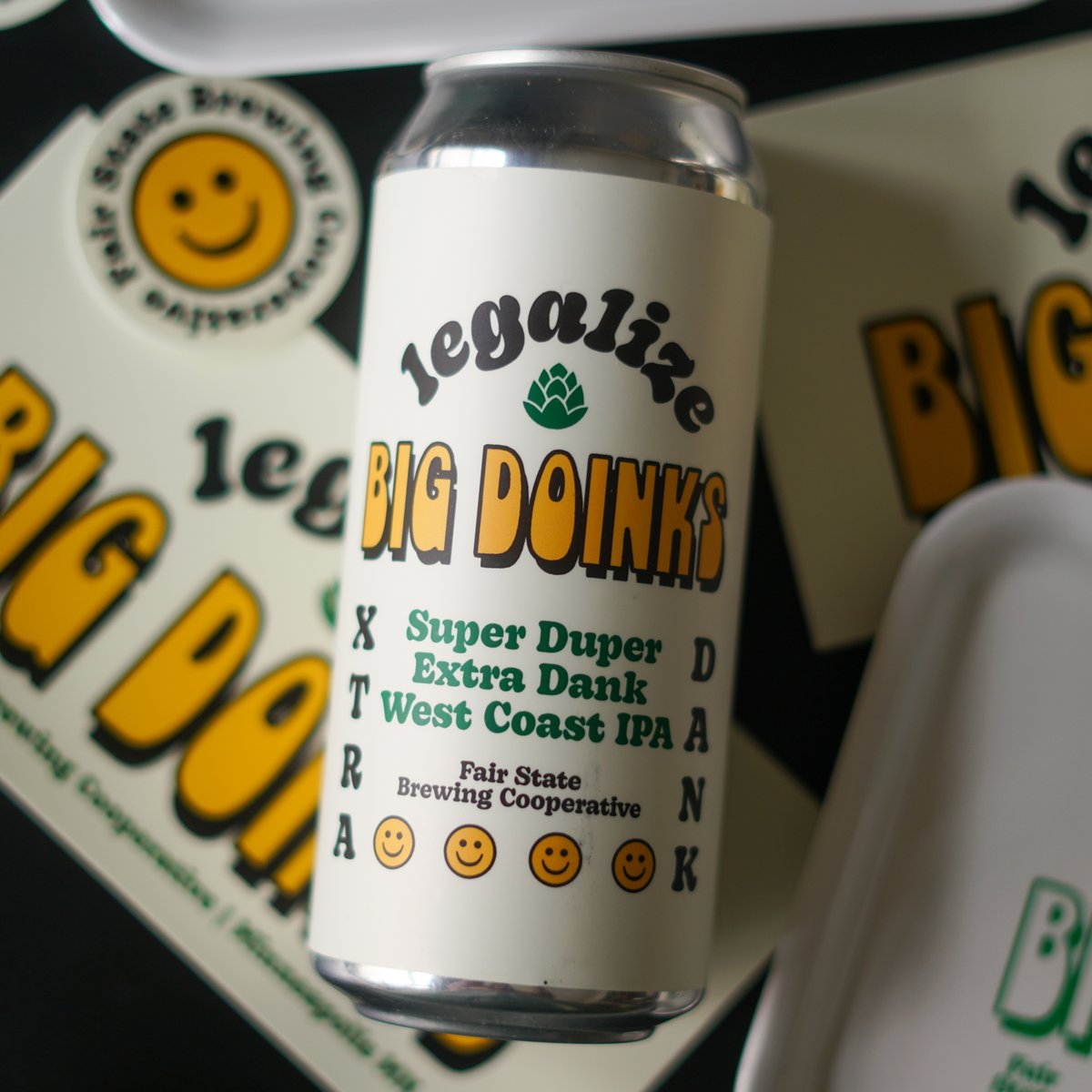 FairStateBeer's tweet image. The dankest Doinks yet and our excitement level couldn’t be any… higher. Legalize Big Doinks bursts with flavors of citrus rind, berries, pinecones, and uh, other things. Available at the taproom today along with merch and munchies! → buff.ly/3KFG4ip