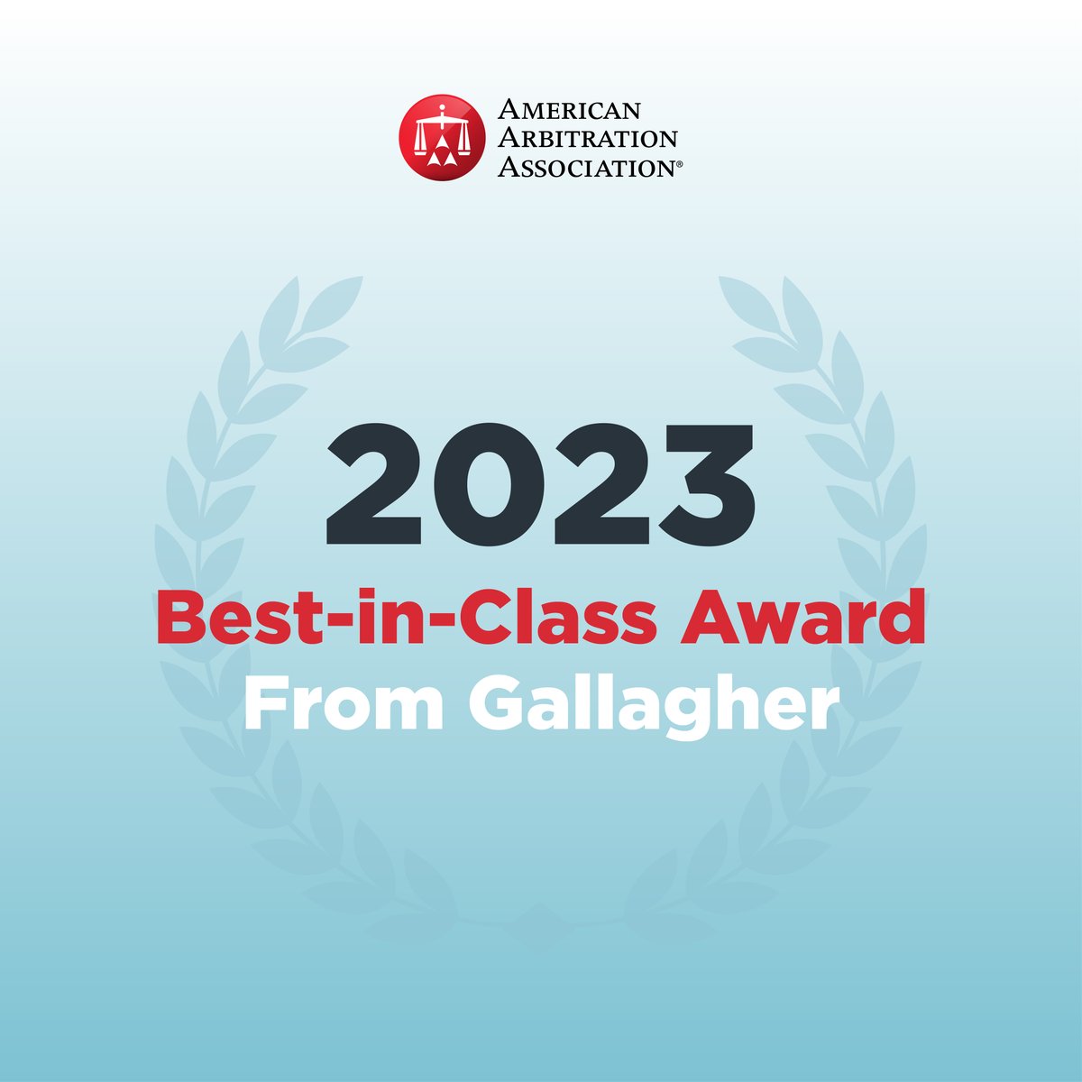 The AAA has been named by Gallagher as a 2023 Best-in-Class Employer. The award honors employers for exemplary support of their employees’ wellbeing. For information about career opportunities at the AAA-ICDR, visit: bit.ly/41yDyBc