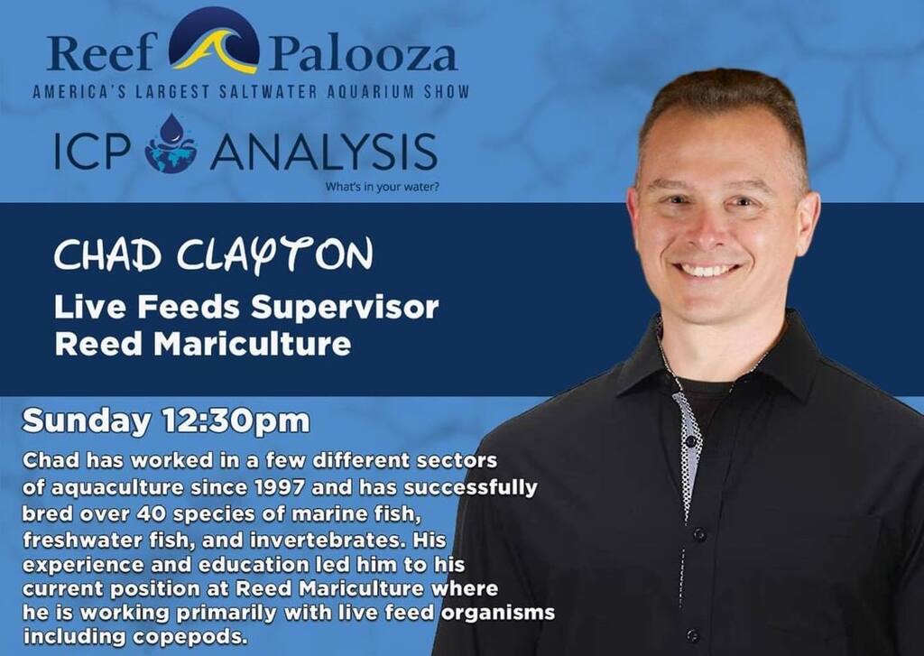 ReefNutrition's tweet photo. Orlando are you ready?! 

Hope you are attending and planning to hear Chad speak at Reef-A-Palooza this Sunday.

Chad has successfully bred over 40 species of marine fish, freshwater fish, and invertebrates. His professional background includes research with the zebra fish, … https://t.co/IDZnQfWNwr