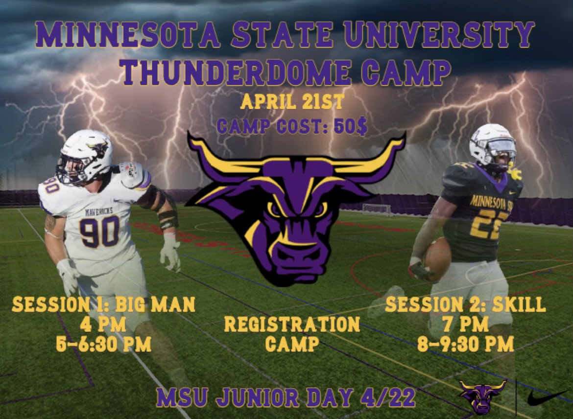 Can’t wait for the THUNDER DOME CAMP tomorrow night!!! Can’t wait!!! #RollHerd1-0 #MavFam #MakeTheJourney 🤘🏼😈

msumavericks.com/sports/2022/10…