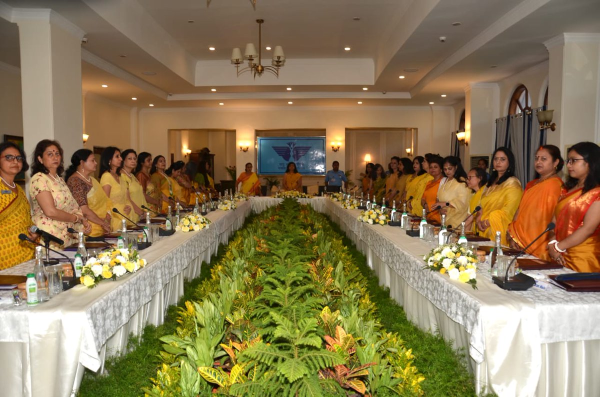 IAF_AFFWA's tweet image. The annual Board of Management meeting of Air Force Families Welfare Association was held today. Various new policies were introduced for the welfare of the Air Force Families. New AFFWA Logo and motto were released by President AFFWA, Mrs Neeta Chaudhari. #AFFWA