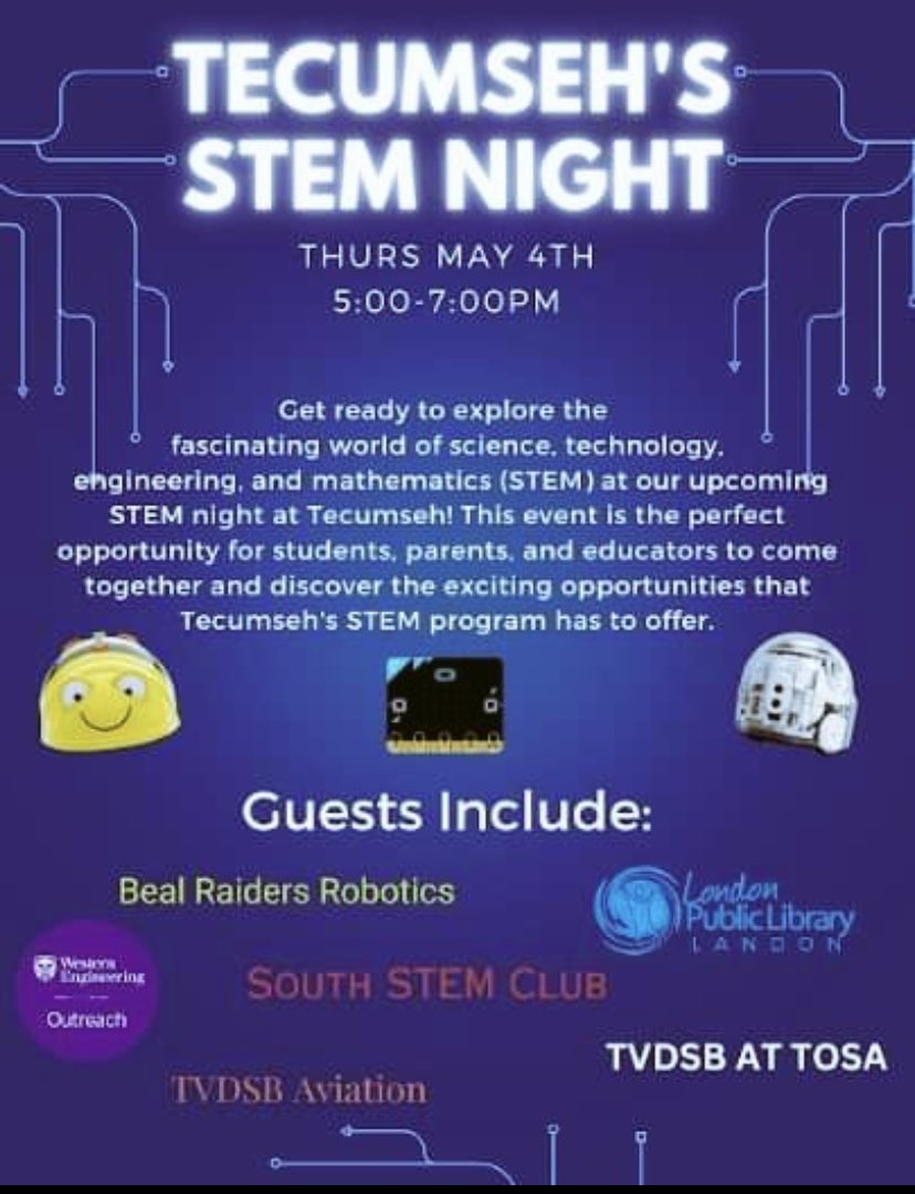 I’m so excited to be presenting at Tecumseh’s Community Stem night, Thursday May 4th! #GoodForAllTech
