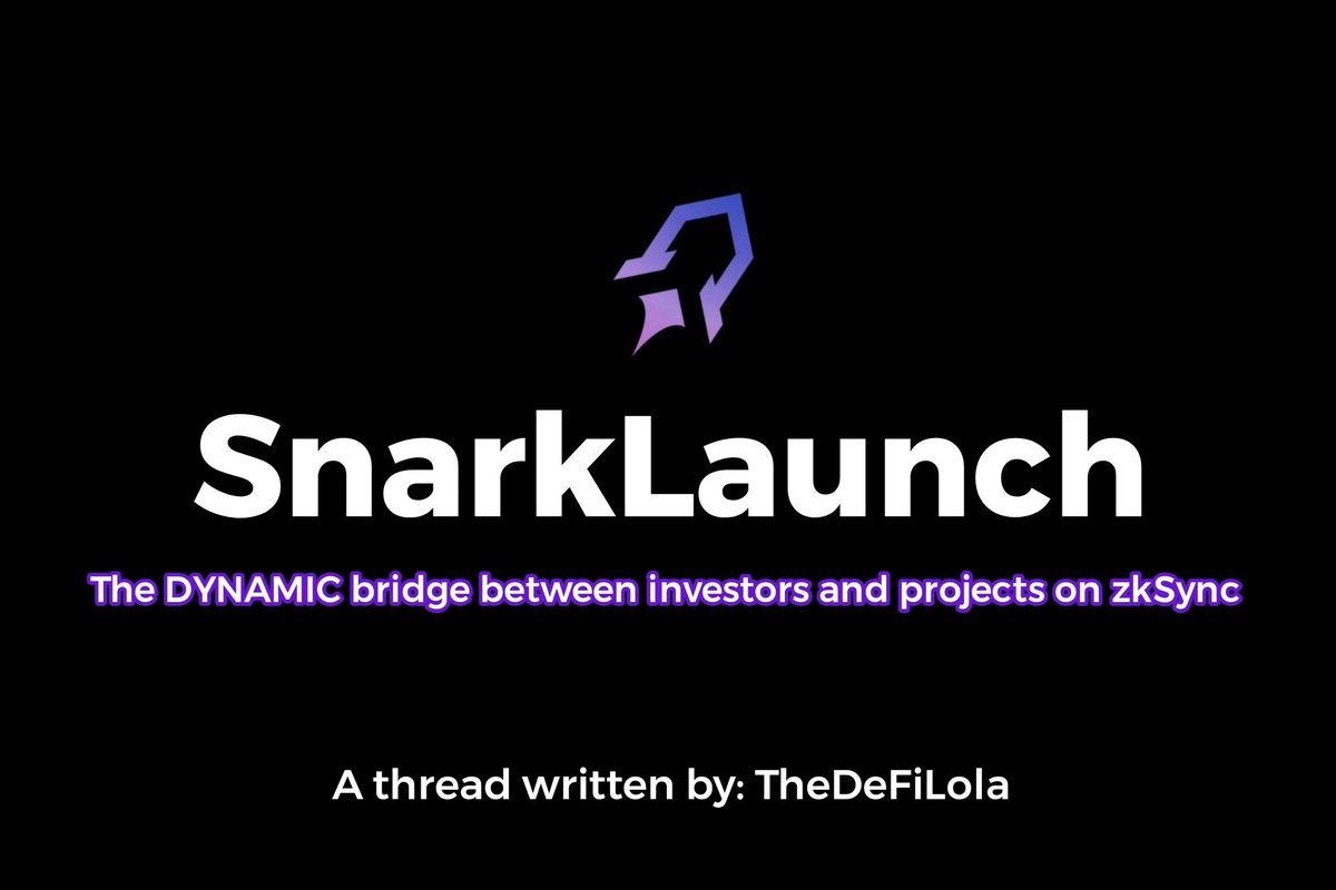 OmolollyOnifade's tweet photo. ATTENTION 🚨🚨

The #zkSync Blockchain has been flourishing with DYNAMIC projects in recent times due to the liquidity flowing into the ecosystem. 

One of those projects is @SnarkLaunch, The INNOVATIVE BRIDGE between investors and projects. 

This is a MUST READ 🧵 https://t.co/wyc7Zgq6d4