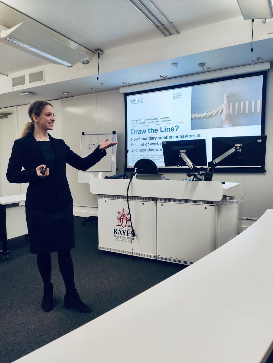Fabiola H. Gerpott (@fabiolagerpott) on Twitter photo …also very much enjoyed presenting on boundary creation behaviors at the <a href="/HR_TIHR/">Human Relations</a> conference.
#takeaway: please start establishing a shutdown ritual at the end of your workday!
@VenzLaura & Dana, we missed you here <a href="/BayesBSchool/">Bayes Business School</a>
Thanks <a href="/evgeniaIysova/">Evgenia Lysova</a> for the organization! …also very much enjoyed presenting on boundary creation behaviors at the <a href="/HR_TIHR/">Human Relations</a> conference.
#takeaway: please start establishing a shutdown ritual at the end of your workday!
@VenzLaura & Dana, we missed you here <a href="/BayesBSchool/">Bayes Business School</a>
Thanks <a href="/evgeniaIysova/">Evgenia Lysova</a> for the organization!