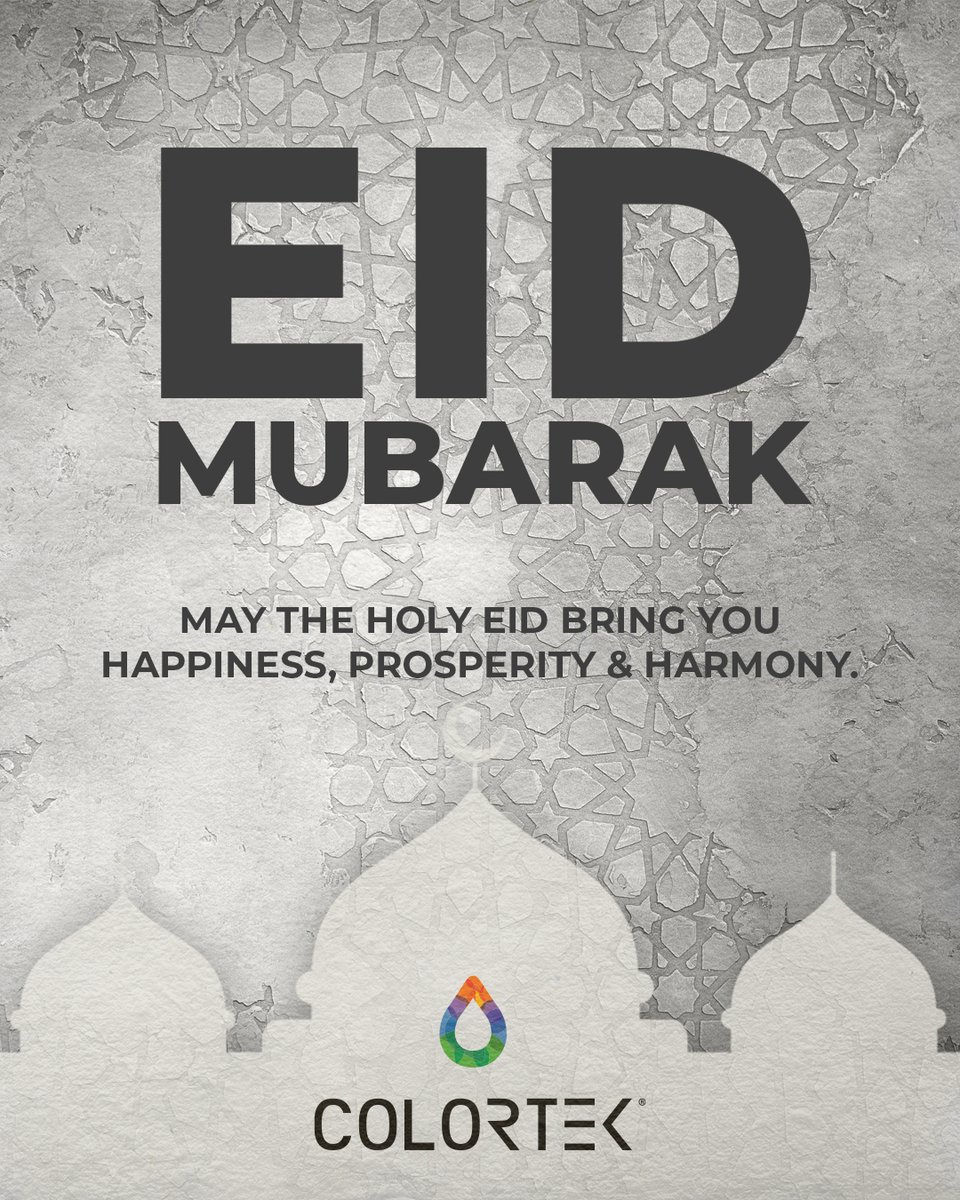 Colortekpaints's tweet photo. Eid Mubarak from our family to yours!
#colortek #colortekpaints https://t.co/3tyKzZFZ9S