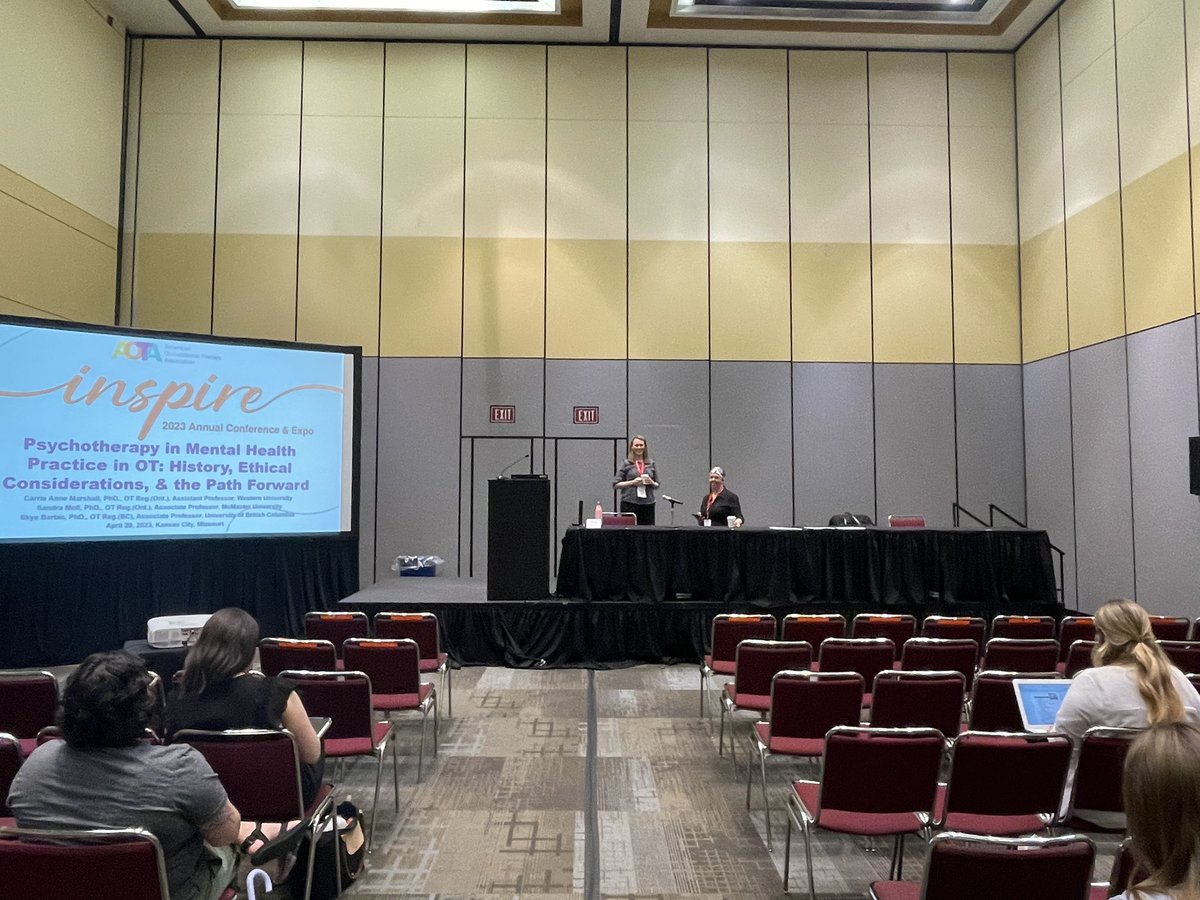 Looking forward to this presentation with @cannemarshall and <a href="/skye_barbic/">Skye Barbic she/her/hers</a> about #psychotherapy in #mentalhealth practice in OT <a href="/AOTAInc/">AOTA</a>
