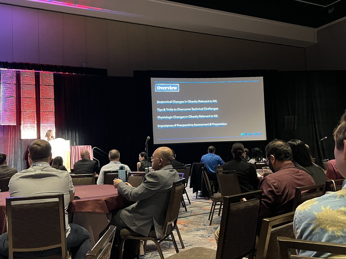 @Nadia_Hdz_MD speaks on Safety and Technical Approaches When
Blocking the Super-Obese #ASRASpring23 #ASRA100 @ASRA_Society @HoltzMaggie @EngySaid_MD @alifitmd @amit_pawa @dr_rajgupta @SudiptaAthreya @Steve_Coppens @nelkassabany @NarouzeMD @EMARIANOMD