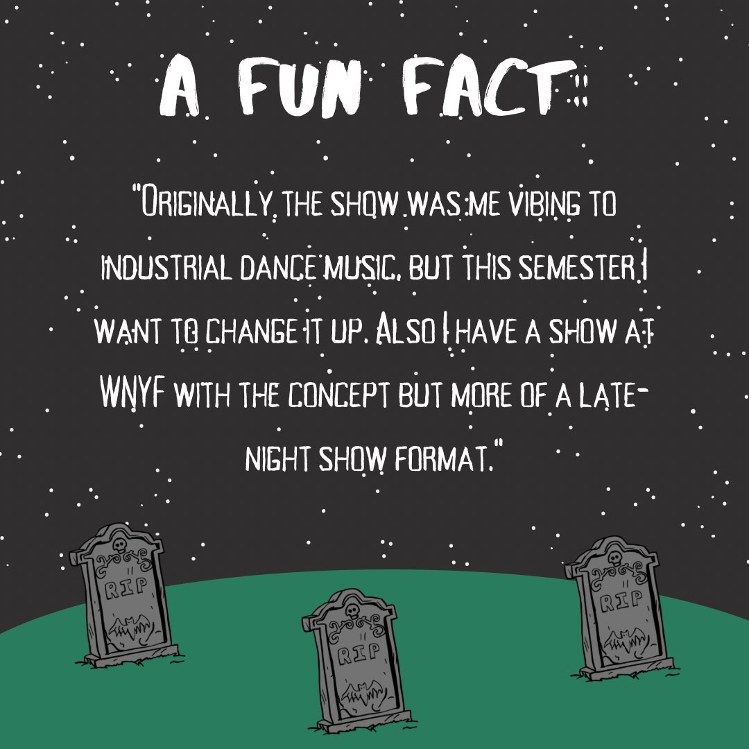 It’s time for another show spotlight!! 

Check out Brock’s show on WCVF 88.9 on Fridays at 3am!