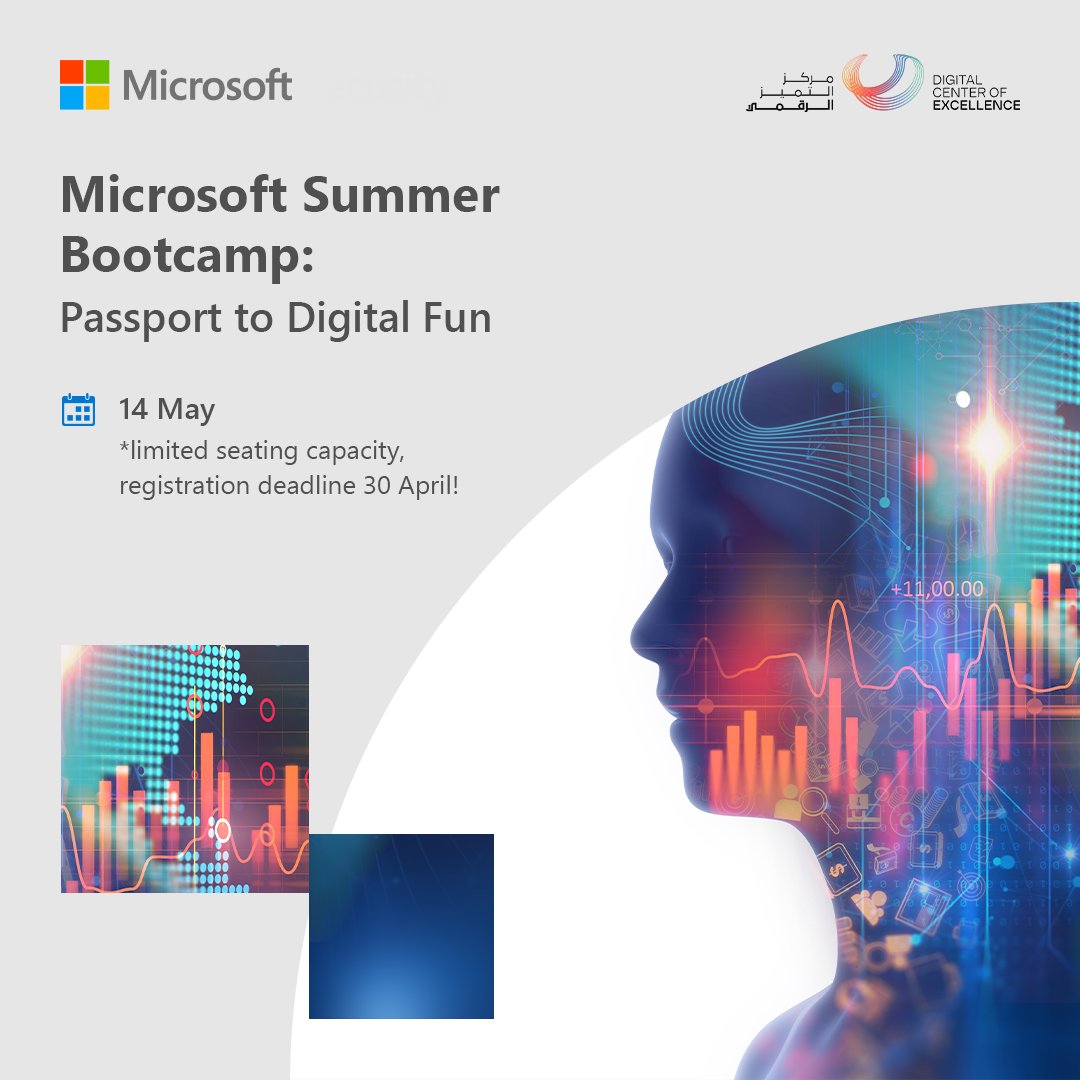 microsoftqatar's tweet image. Join our #SummerBootcamp at @QADigitalCenter to gain specialized #ICTSkills and get prepared for future workplace with the latest trendy technologies.

Register now: msft.it/6016gMW4M
*Link redirects to an external website

Seats are limited!

#innovate4Qatar #MSSkills