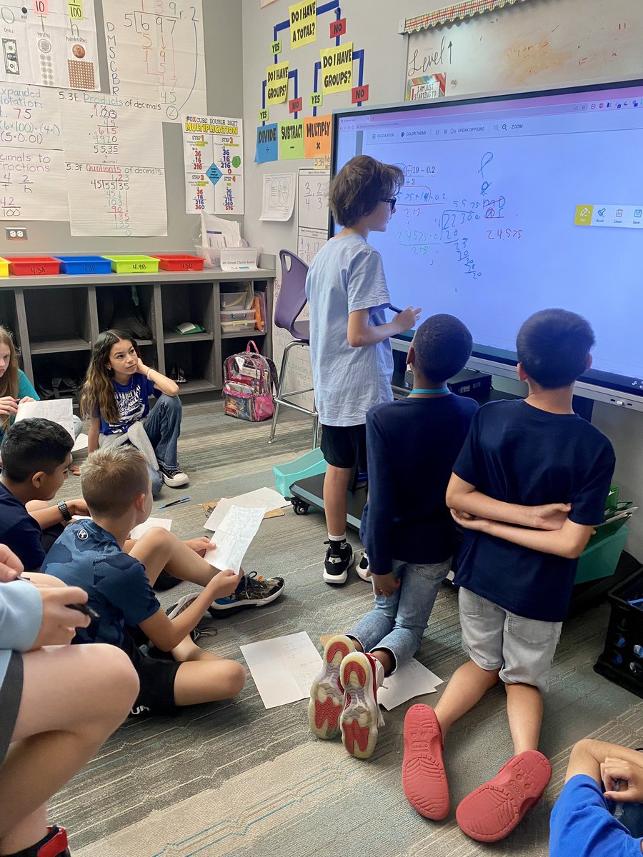 Students leading students! I love hearing their math discussions and and problem solve together! <a href="/KleinISDMath/">Klein ISD Math</a> <a href="/FoxKISD/">Fox Elementary</a>