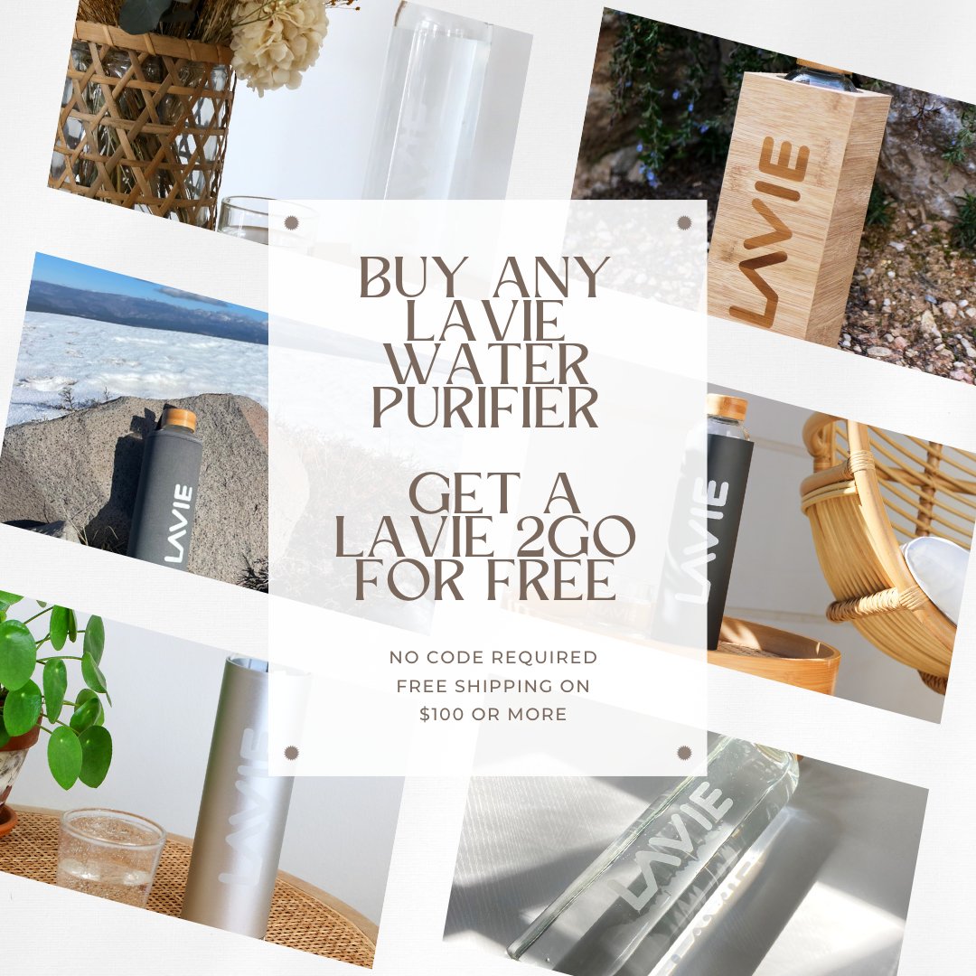 NatSustenance's tweet photo. Ready to ditch the single-use plastic water bottles? Buy a LaVie water purifier and for a limited time get the 2GO version for free ($125 value)! https://t.co/gQKzYXzS4a

#earthmonth #earthday #singleuseplastics #saynotoplastic #plasticfree #waterpurifiers https://t.co/HdlWNw98sK