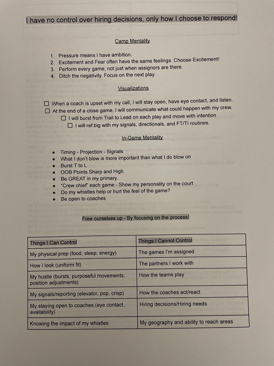 NextPlaySports1's tweet photo. I’m FIRED UP after talking this morning to an official I’ve worked directly with for a few years. 

With her permission I wanted to share what her ”PLAN” looks like for attending a hiring camp this weekend.

This is a clear example of being PROACTIVE vs REACTIVE! https://t.co/4m53Lq5z2o