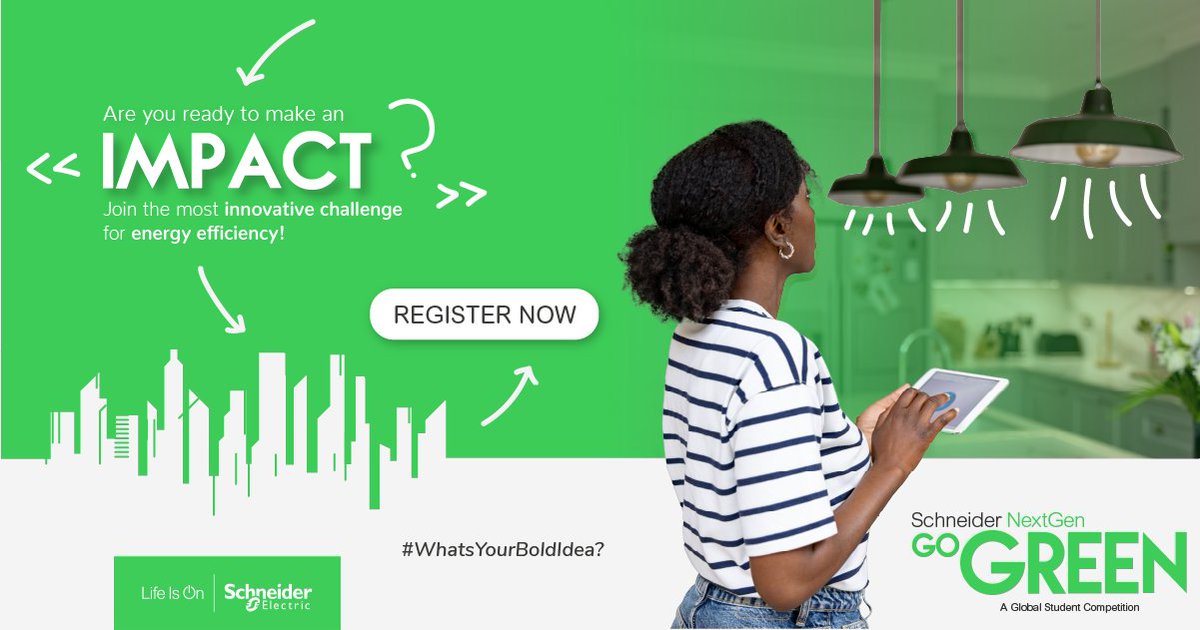 ¿Listo para dar vida a tus ideas más innovadoras? Participa en nuestro concurso NextGen #GoGreen para impulsar tu carrera, ganar premios y convertir tus ideas en acciones para un mundo #Smart &amp; #Sustainable 🌎🌳

🔗 ¡Inscríbete ahora! spr.ly/6017OP46d

#WhatIsYourBoldIdea