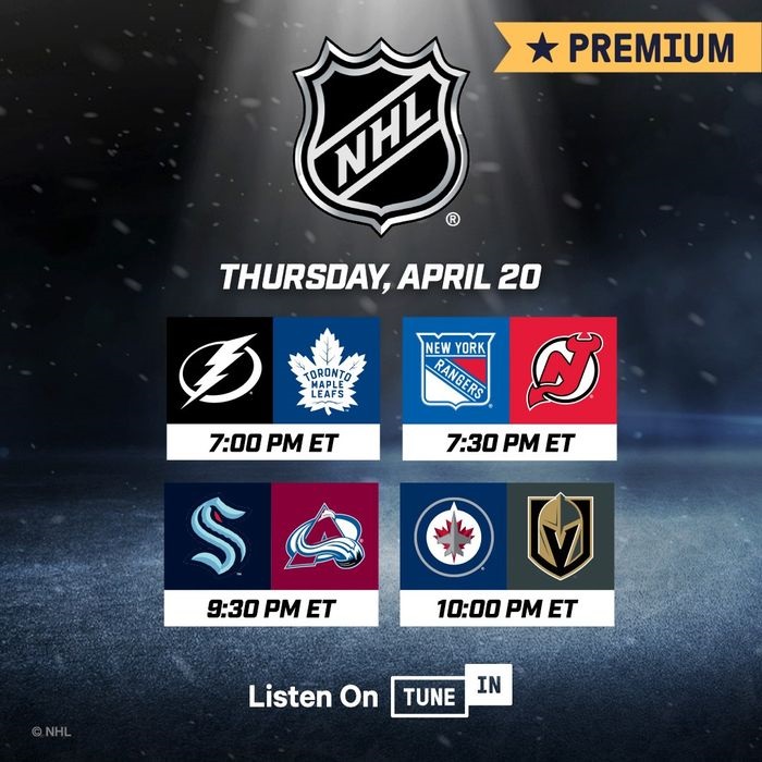 979NASHFMERIE's tweet photo. Ready for non-stop hockey?🏒

The Stanley Cup Playoffs continue tonight, and @tunein has every game streaming now. 🏆 https://t.co/cNwrJAIKLV

#Sponsored https://t.co/cjaCY4xgyI