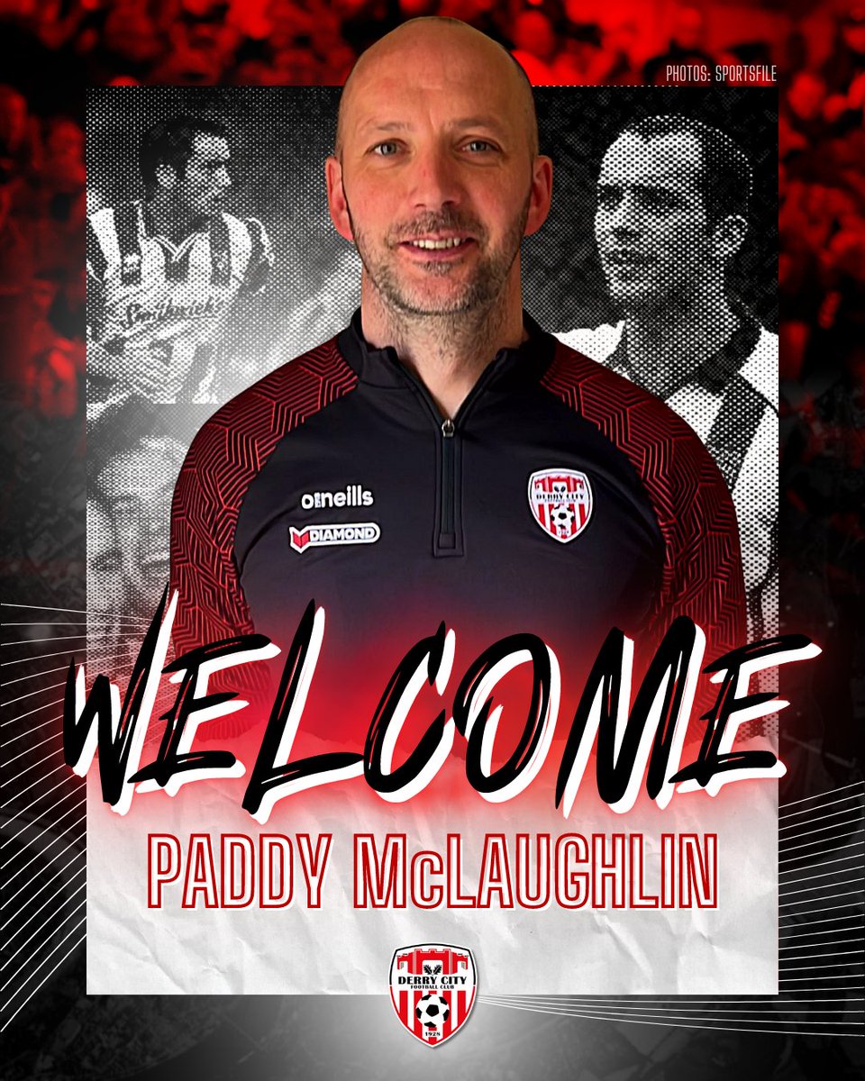 derrycityfc's tweet photo. Welcome back Paddy! 🔴⚪

Derry City FC have confirmed that Paddy McLaughlin has re-joined the club as assistant manager to Ruaidhrí Higgins.

https://t.co/oJPiKxteHA https://t.co/akOU3MTOtv