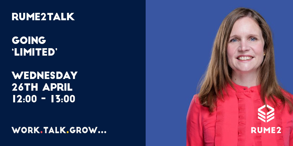 Ever wondered what the potential benefits of going ‘Limited’ are &amp; what’s involved when you get there?  Katie from <a href="/BlueSpireGroup/">Blue Spire Limited</a> will talk about her most asked question, ‘should I go Limited?’. She will cover key reasons for incorporation &amp; upcoming changes. #limitedcompany