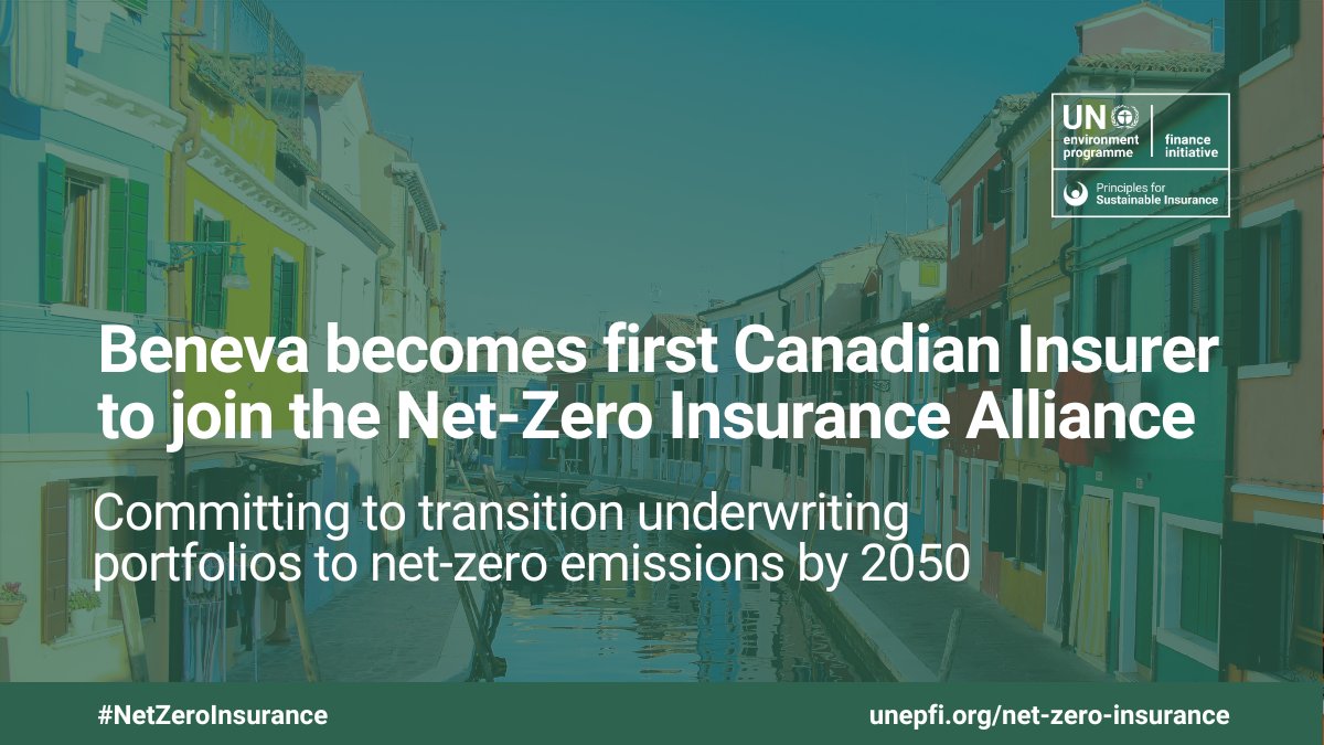 Bienvenue à <a href="/beneva_ca/">Beneva</a> qui rejoint aujourd'hui la UN-convened #NetZeroInsurance Alliance. Beneva is the first Canadian insurer to join the Alliance. <a href="/PSI_Initiative/">UN PSI Initiative</a> #netzerofinance ow.ly/32ci50NNMNx