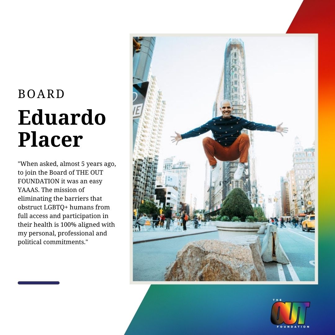 theoutfdn's tweet photo. 🏳️‍🌈Shout out to our awesome Board Member, Eduardo Placer! We're lucky to have leaders here at OUT who have clear visions for what it takes to get to a kinder, more inclusive future for LGBTQ+ individuals and athletes. 💪⁠
⁠
#theoutfdn #boardappreciation https://t.co/qS7EJG0BDq
