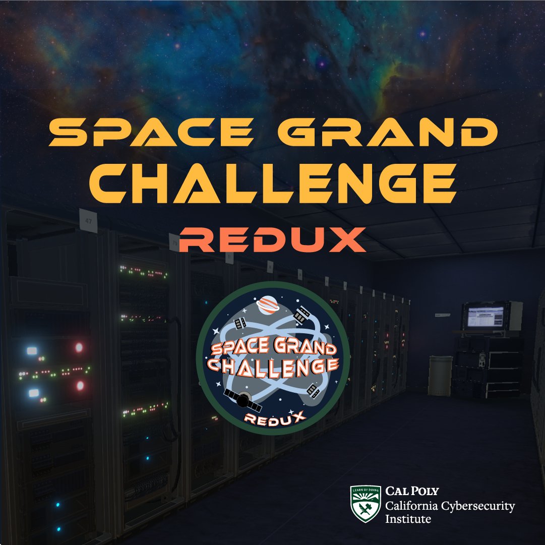 CalPolyCCI's tweet photo. Test your #cyber skills against teams worldwide during the Space Grand Challenge Redux Competition, May 12-13. Registration is open now! https://t.co/iaywLKae7P
#cybereducation #cyberawareness #cybertraining #space #spacecybersecurity #k12education https://t.co/wvDq6wxAna