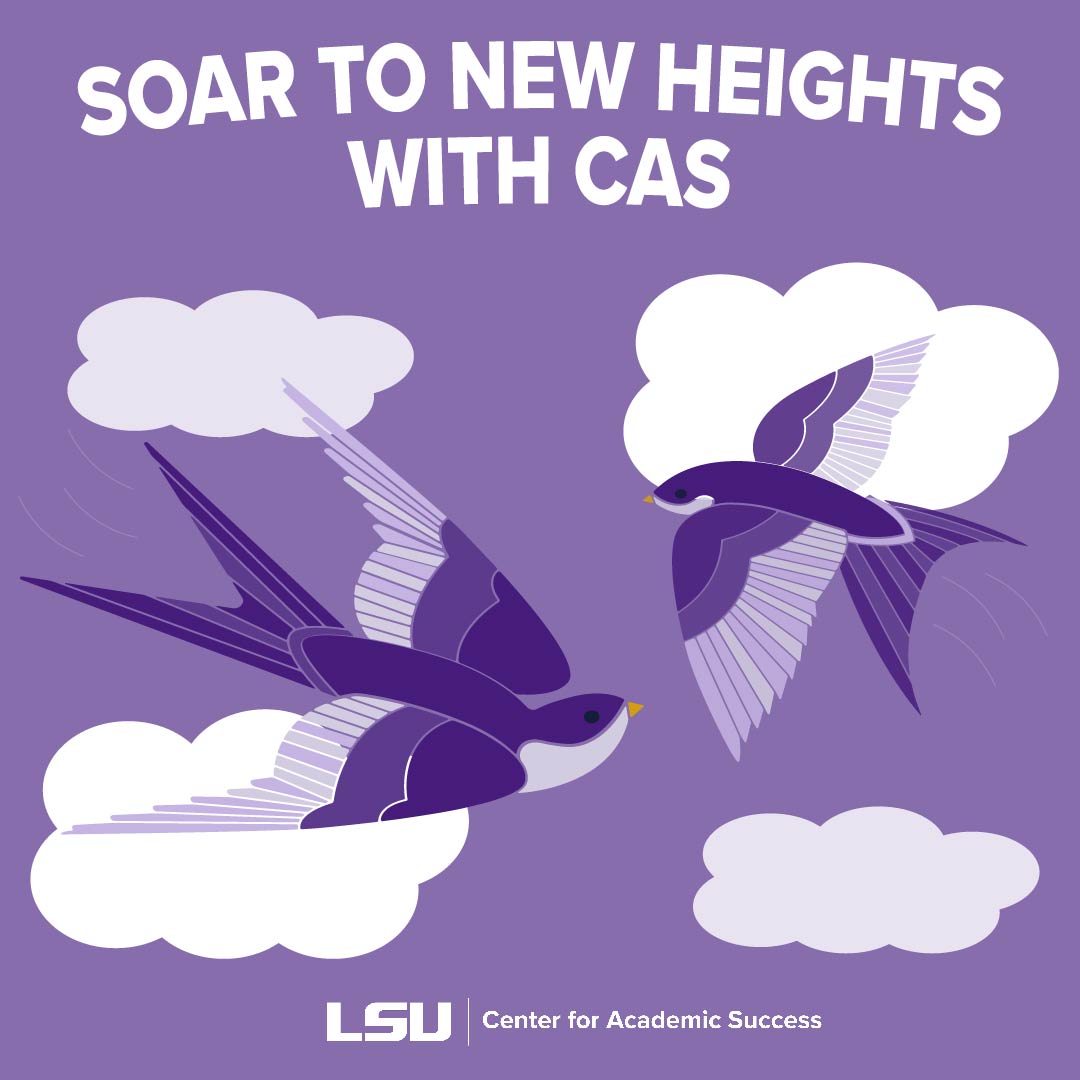 LSU_CAS's tweet photo. Rise to the top of your class with CAS’s im-peck-able resources! (https://t.co/IgaE7y93Qa)
*
*
*
*
#college #learningcenter #lsu #centerforacademicsuccess #academicsuccess #lsucenterforacademicsuccess #lsucas https://t.co/dGrLQQ8vLR