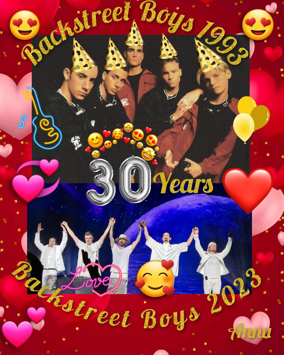 BackstreetMagic's tweet image. Happy 30th Anniversary to my 
@backstreetboys ❤️💞🥰😍 @kevinrichardson @nickcarter @howied @aj_mclean @brian_littrell 🥳🎉 proud to be a fan! ✨️Cheers 🥂 to many many more years 🎊✌️