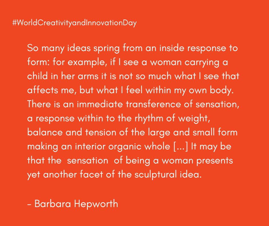 #WorldCreativityandInnovationDay
E X H I B I T I O N 
From 15 July
Revealing the Human Form: Sculpture from leading British artists of the last century.
Featuring work by artists including Barbara Hepworth, Henry Moore, Jacob Epstein and Antony Gormley.
--- 
#BarbaraHepworth #Art