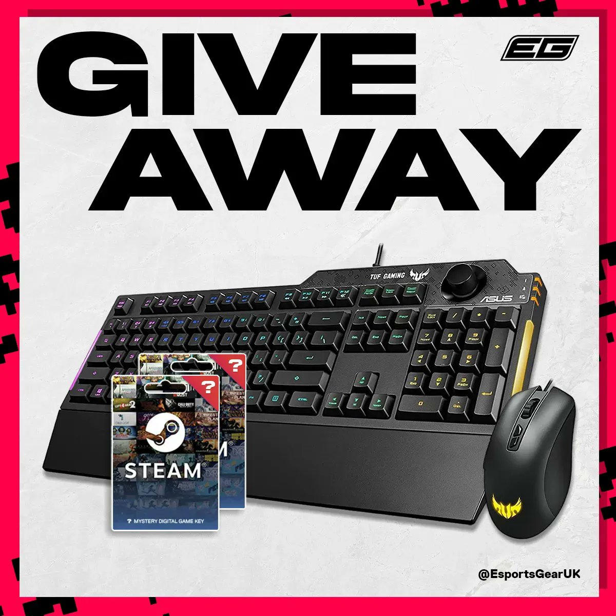 EsportsGearUK's tweet photo. Let's get the weekend started early with a spring #giveaway 🔥

Fancy winning this ASUS TUF K1 Keyboard, M3 Mouse Aura Sync RGB Bundle + 2 mystery Steam games?👇

— RT + Like this tweet
— Follow @EsportsGearUK
— Tag a mate who needs an upgrade

Enter Here: https://t.co/u2f0F4RoCJ https://t.co/OzRwZmzaux