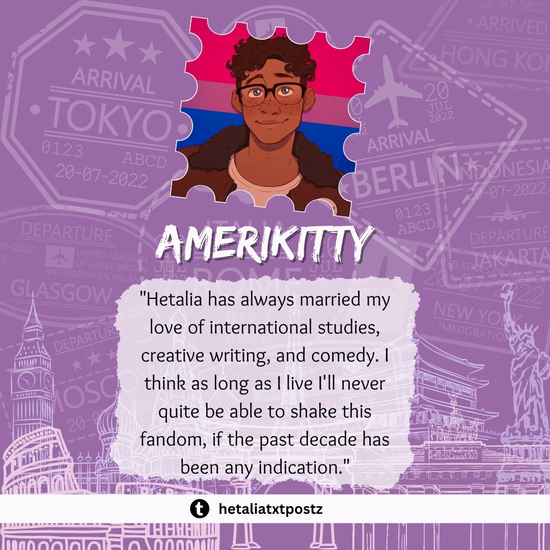 hws_anthology's tweet photo. ✈️ Introducing: Mod Amerikitty 🌎

Say hello to our other writing mod! She’s been an America kinnie for 13 years… I’m sure that says something about her but we’re so glad to have her on the team! ⭐️

Stay tuned for more news from HWS: A 10 Year Celebration!! https://t.co/YYQkU1Av0e