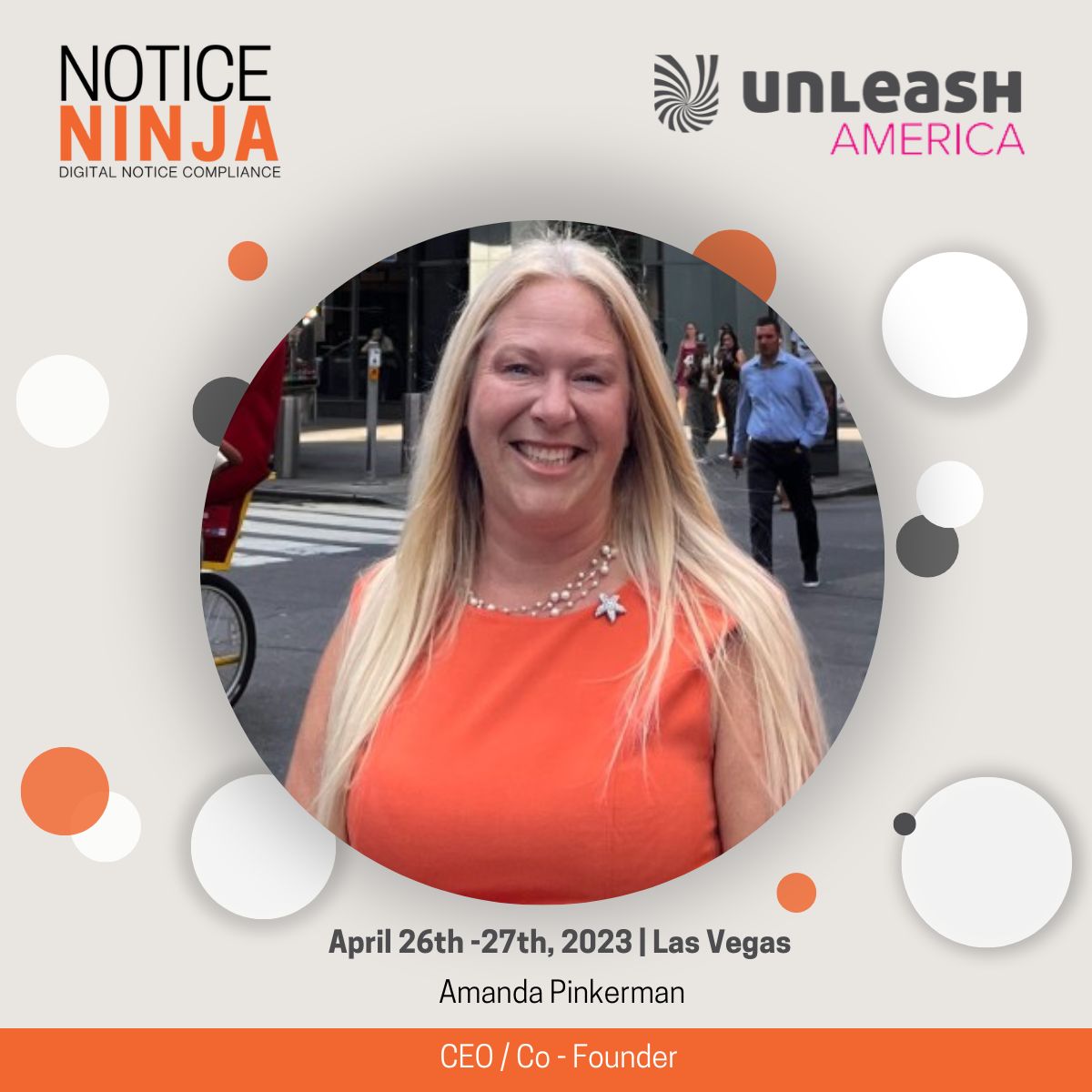 NoticeNinjaInc's tweet photo. Join us at Unleash America event in Las Vegas next week and meet the visionary behind our success - Our Co-Founder! Don't miss this opportunity to connect with one of the masterminds behind NOTICENINJA
#UnleashAmerica2023 #NoticeNinja #StartupSection #LasVegas https://t.co/ii63RL1KPY
