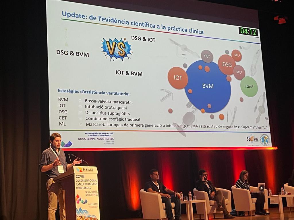 Primera vegada que un #tes <a href="/pique_marc/">Marc</a> fa una defensa en un Update. Tema: Si l’ús de dispositius supraglotic millorava la ventilació en ACR. #congresurgencies2023 <a href="/soctes/">soctes</a> <a href="/SoCMUE/">SoCMUE</a> <a href="/GrupPau/">GrupLaPau</a>