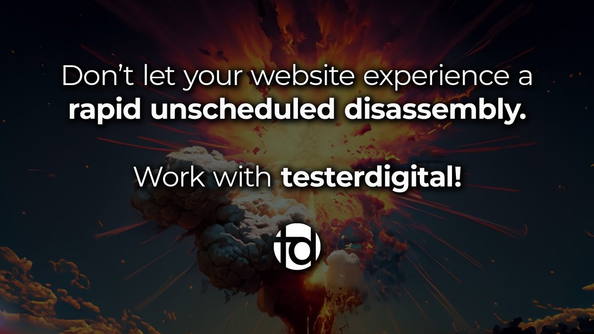 testerdigital's tweet photo. Has your website ever experienced a rapid unscheduled disassembly?

Here are three ways to keep your website safe and secure in 2023 👇

https://t.co/bJHrdjfhWR https://t.co/Qg4UGAzScy