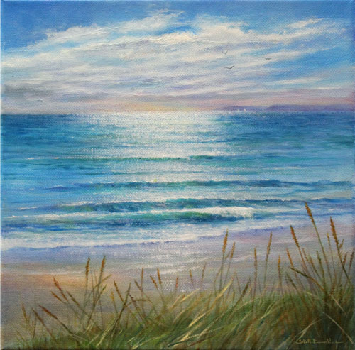 StellaDunkley's tweet photo. "Down To The Sea" inspired by a walk down to the shore, original painting, oil on box canvas, 30 x 30 cm, available DM for details, link to painting is below, thanks for looking https://t.co/6ox2NYIvpo  #seascapepaintings #artforsale 
#stelladunkley #dunkleyoriginal https://t.co/eiXF0aH9dz