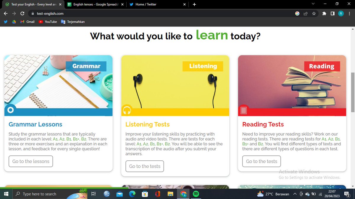 day6twister's tweet photo. guys website ini berguna banget buat latihan grammar, listening, reading, etc. lumayan banget buat ngelatih pemahaman bahasa inggris🧐. 
link-nya : https://t.co/3QEDW1UgY9 https://t.co/y4beCphd2Z