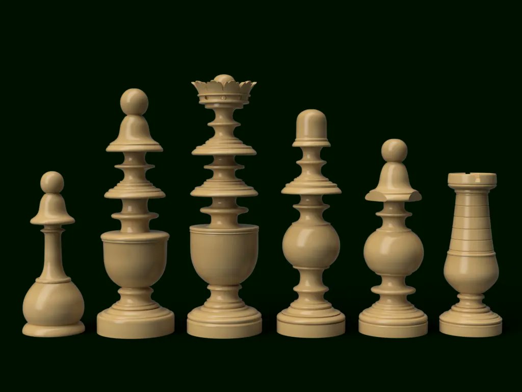 astrogeek's tweet image. 3D Printing allows us to plays chess sets that would otherwise be unavailable. One of my favorite non-Staunton sets to play is from the French Directoire period 1795-1799. Get the free 3D model files at printables.com/model/433688 @printablescom #chess #3Dprinting